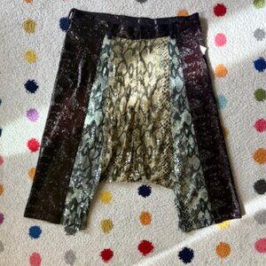 Vintage Clear Sequined Animal Print Harem Short